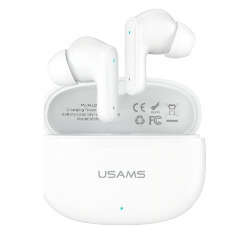 auricolari usams e05 wireless/bluetooth bianco [atusahbtusa1684]
