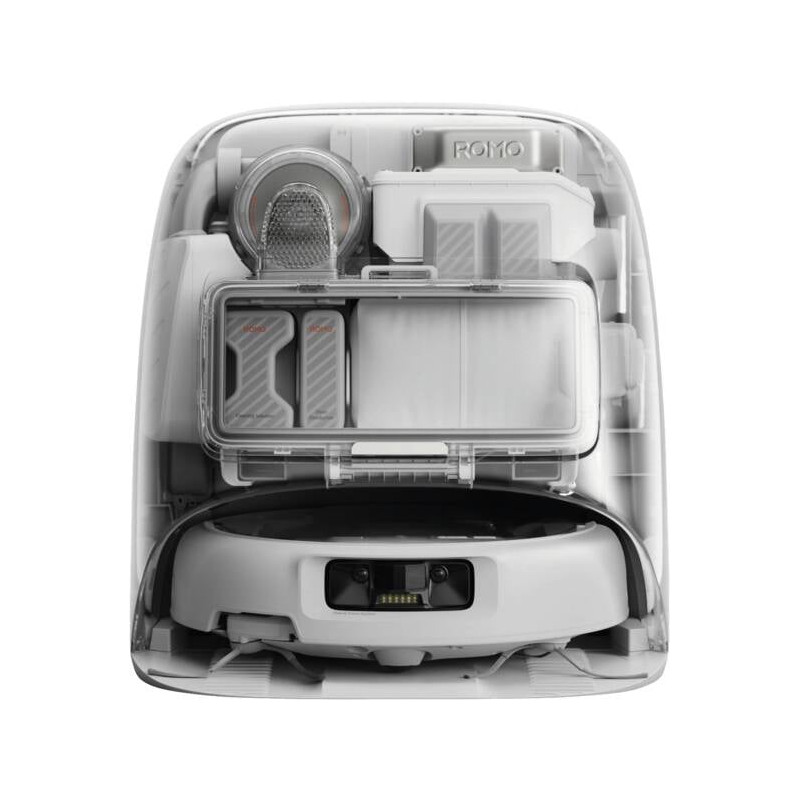 robot aspirapolvere a batteria dji romo p water tank version senza