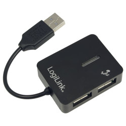Hub usb logilink "smile" 4 porte nero [ua0139]