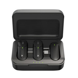 set mini microfoni lavalier white shark wireless con ricevitore 2pz