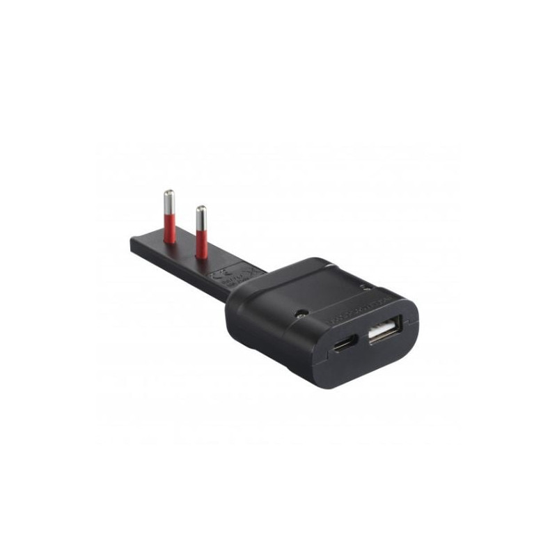 spina italiana rosi ultrapiatta usb a/c 10a 20w nero