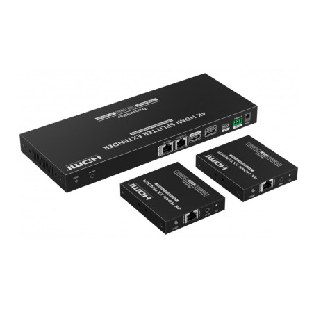 splitter hdmi techly extender cat6/6a/7 70m nero