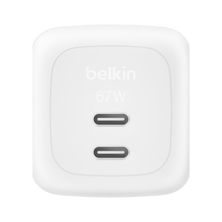 alimentatore da rete belkin wch020kqwh 2xusb-c 67w bianco [wch020kqwh]