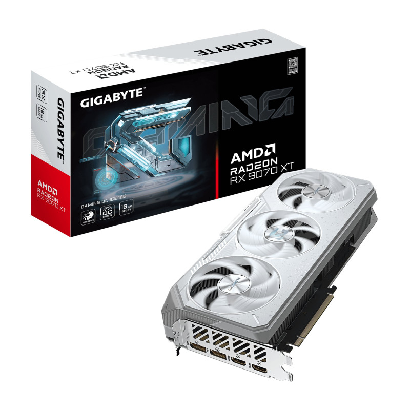 scheda video amd gigabyte radeon rx 9070 xt gaming oc ice 16gb gddr6