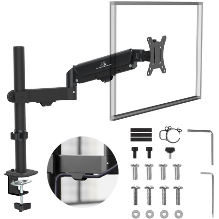 supporto per monitor maclean mc-135 molla a gas 1732" fino