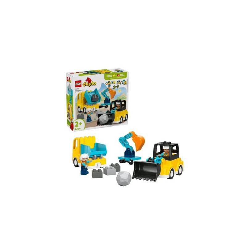 kit di costruzione lego duplo town 10475 veicoli da costruzione 3in1