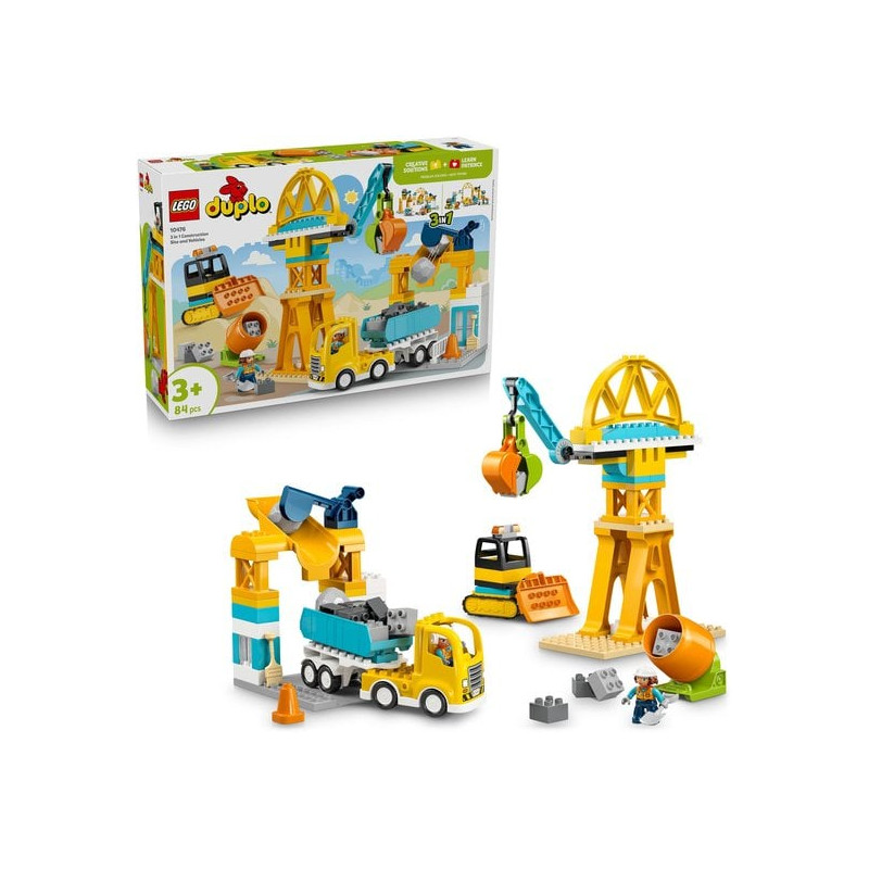 kit di costruzione lego duplo town 10476 cantiere e veicoli 3in1