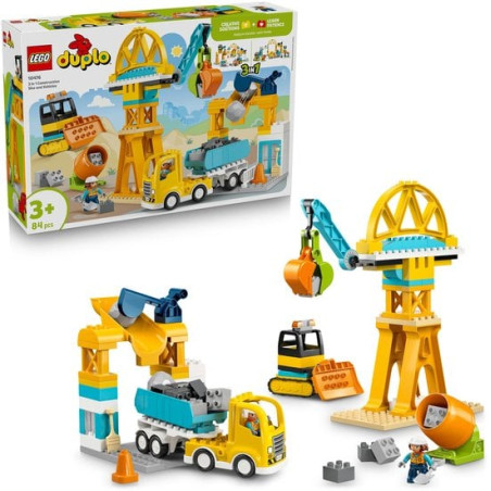 kit di costruzione lego duplo town 10476 cantiere e veicoli 3in1