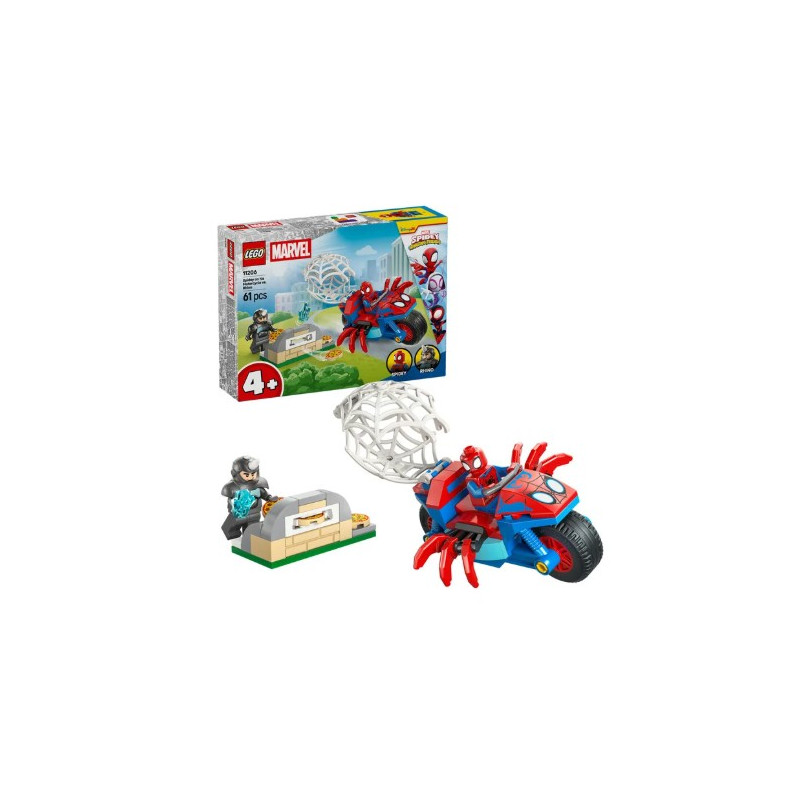 kit di costruzione lego marvel 11206 spidey sulla sua moto contro