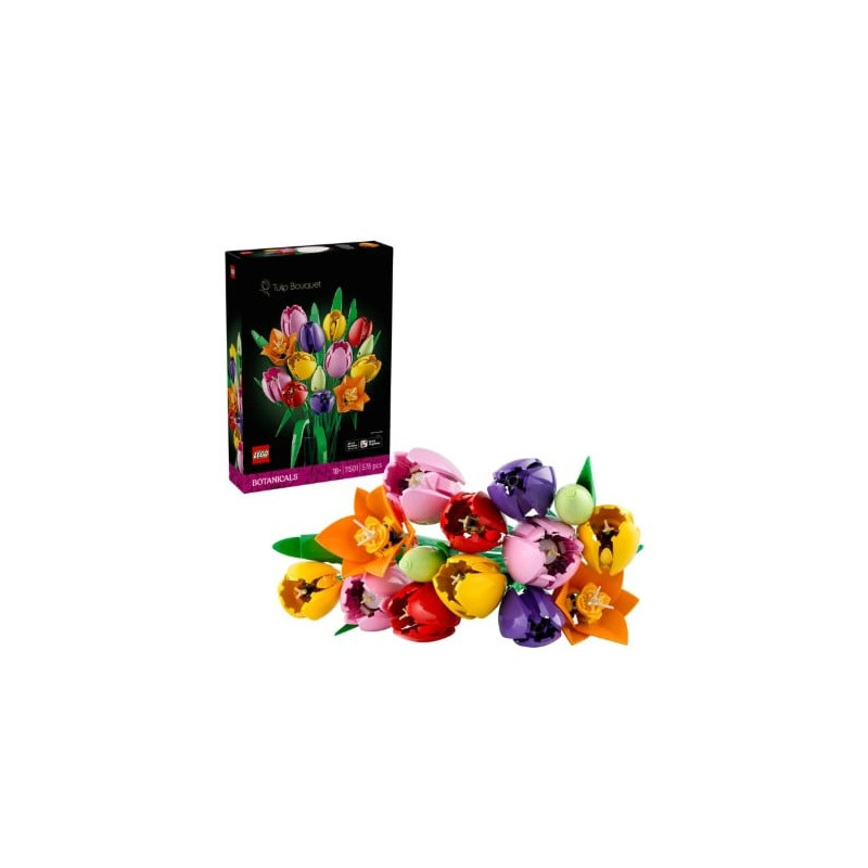 kit di costruzione lego botanicals 11501 bouquet di tulipani multicolore