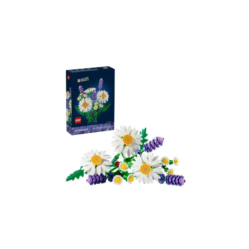 kit di costruzione lego botanicals 11508 margherite multicolore 133pz