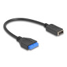 cavo delock 65100 usb fem a 19 pin 5gbps a usb tipo e a 20 pin 5gbps