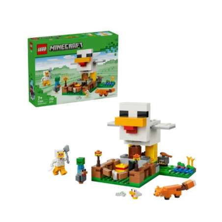 kit di costruzione lego minecraft 21585 fattoria di polli multicolore