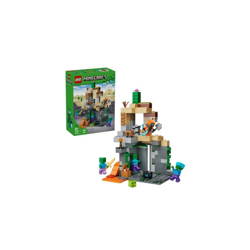 kit di costruzione lego minecraft 21587 dungeon degli zombi multicolore