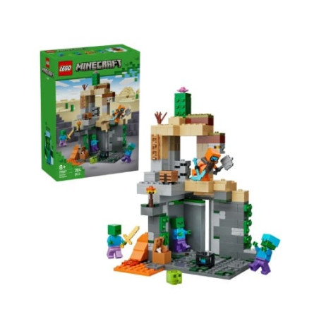 kit di costruzione lego minecraft 21587 dungeon degli zombi multicolore