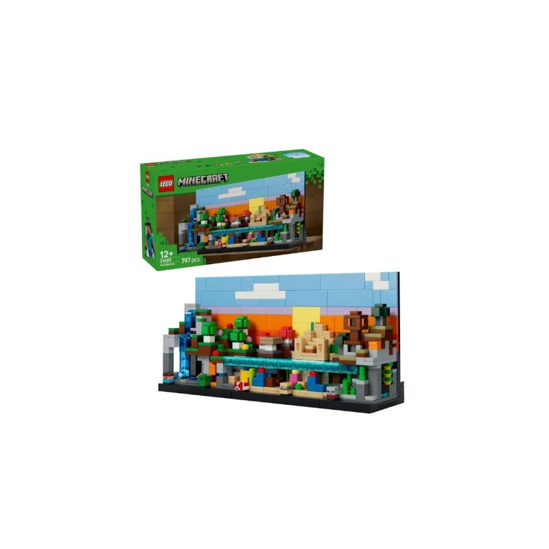 kit di costruzione lego minecraft 21589 mini biomi multicolore 797pz