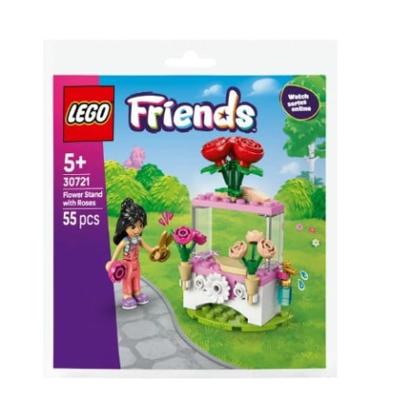 kit di costruzione lego friends 30721 bancarella di fiori con rose