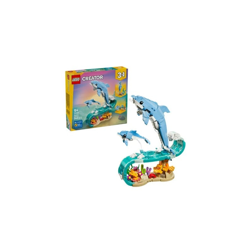 kit di costruzione lego creator 31385 bellissimi delfini 3in1 multicolore