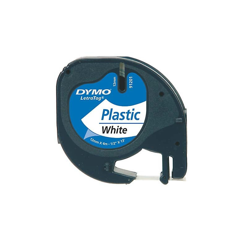 Nastro dymo letratag nastro plastica bianco 12 mm x 4 m 91221 [s0721660]