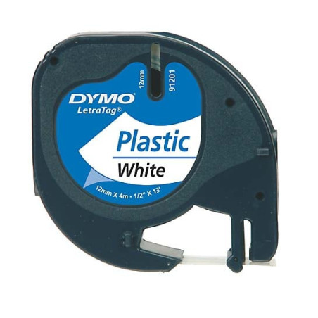 Nastro dymo letratag nastro plastica bianco 12 mm x 4 m 91221 [s0721660]