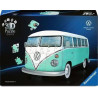 puzzle 3d ravensburger iconics: combi t1 volkswagen blu/bianco 162pz
