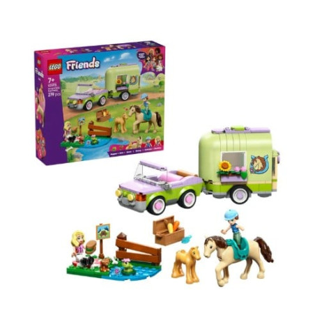 set di gioco lego friends 42695 rimorchio per cavalli e puledri multicolore
