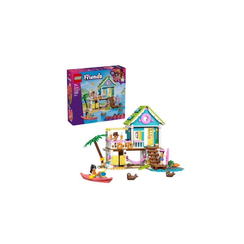 kit di costruzione lego friends 42699 casa sulla spiaggia con foche