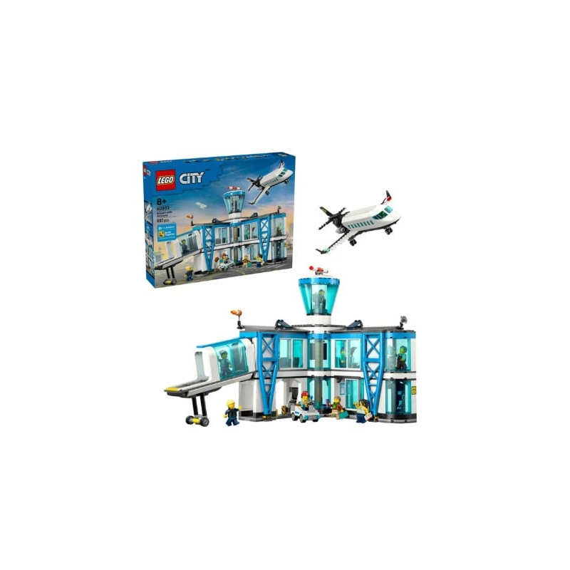 kit di costruzione lego city 60502 aeroporto con aereo multicolore