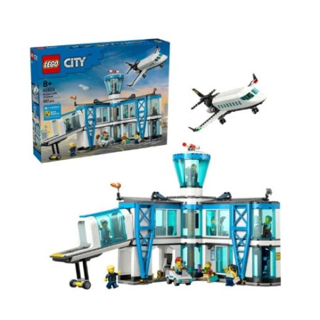 kit di costruzione lego city 60502 aeroporto con aereo multicolore