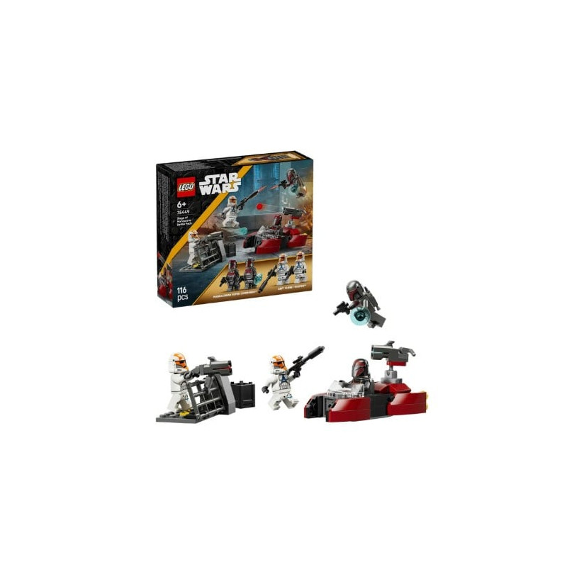set di gioco lego star wars 75449 battle pack assedio di mandalore