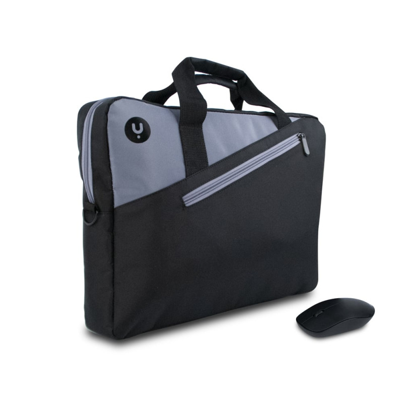 borsa classica hgs per notebook fino a 15.6'' nera/grigia