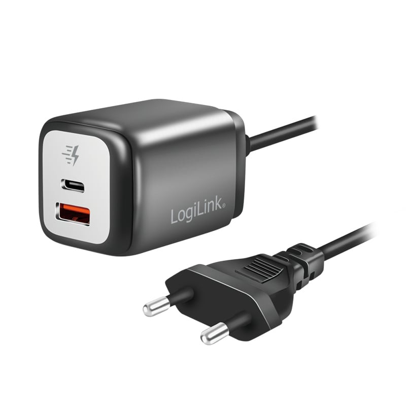 alimentatore da rete logilink pa0314 1x usb-c + 1x usb-a