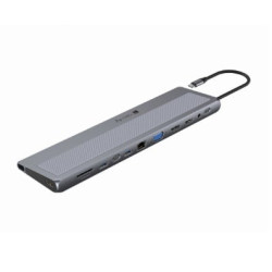 docking station techly iusb31c-dock12dphd2 usb-c 12in1 con