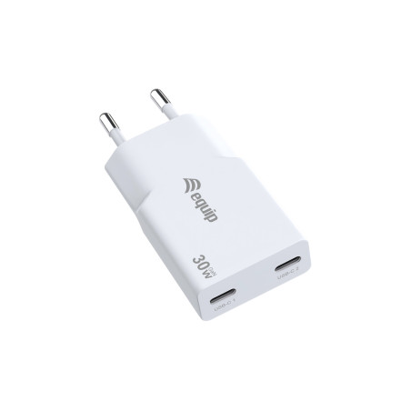 alimentatore da rete equip 245524 da interno 2x usb-c qc+pd3.0