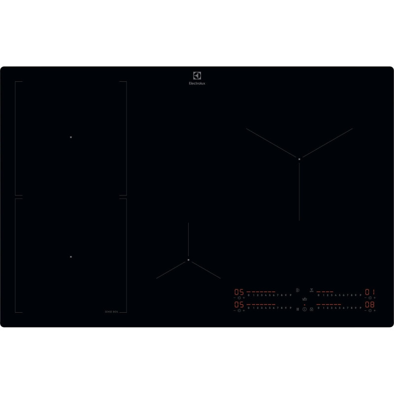 piano cottura a induzione electrolux 700 senseboil kis82453i 80 da