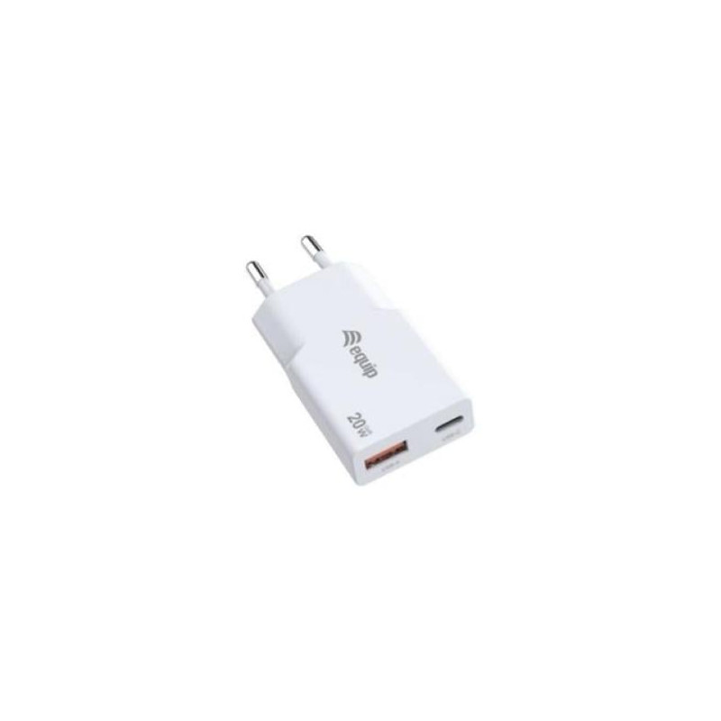 alimentatore da rete equip 245522 20w usb a/c bianco