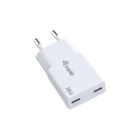alimentatore da rete equip 245524 30w usb c/c bianco