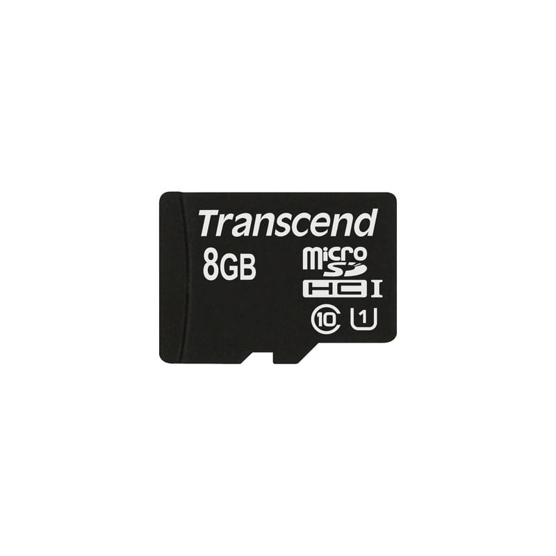 Scheda microsd da 8 gb transcend classe 10 + adattatore uhs-i