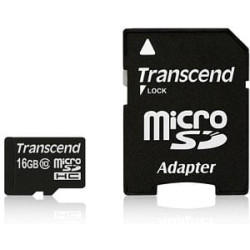 16gb scheda microsd transcend classe 10 + adattatore uhs-i [ts16gusdu1]