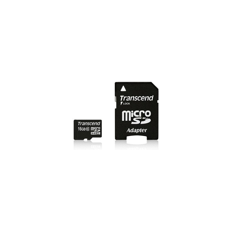 16gb scheda microsd transcend classe 10 + adattatore uhs-i [ts16gusdu1]