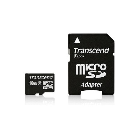 16gb scheda microsd transcend classe 10 + adattatore uhs-i [ts16gusdu1]