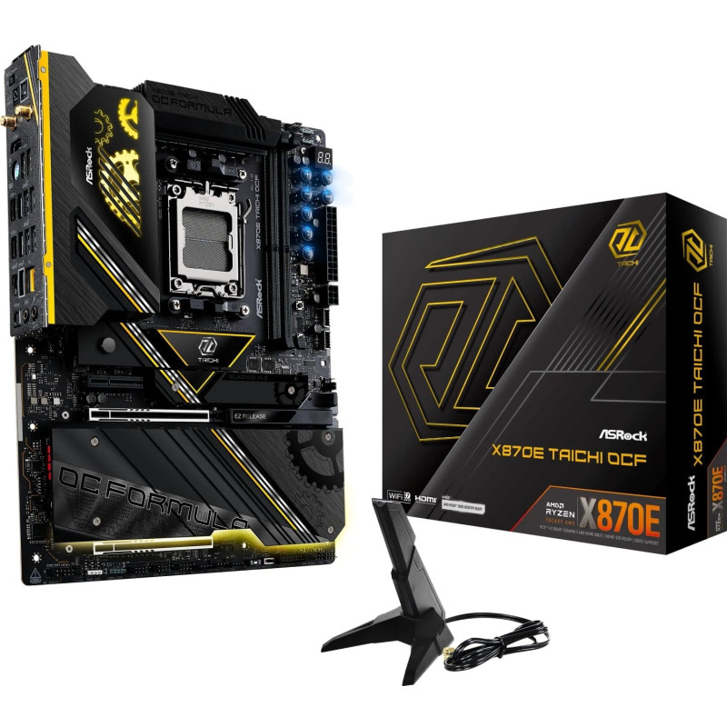 scheda madre asrock x870e taichi ocf am5 atx 2xddr5 nero [90-mxbtg0-a0uayz]