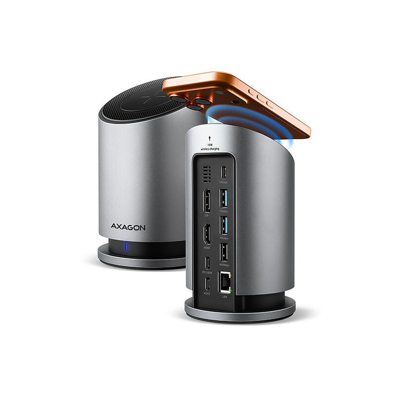 docking station hub axagon hmc-wl9 wireless 4k/60hz 10w usb 3.2