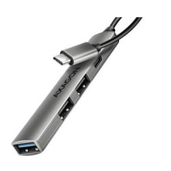 hub axagon hue-stc usb 3.0 a 4 porte con cavo usb-c 12cm