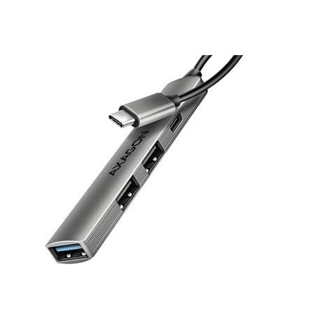 hub axagon hue-stc usb 3.0 a 4 porte con cavo usb-c 12cm