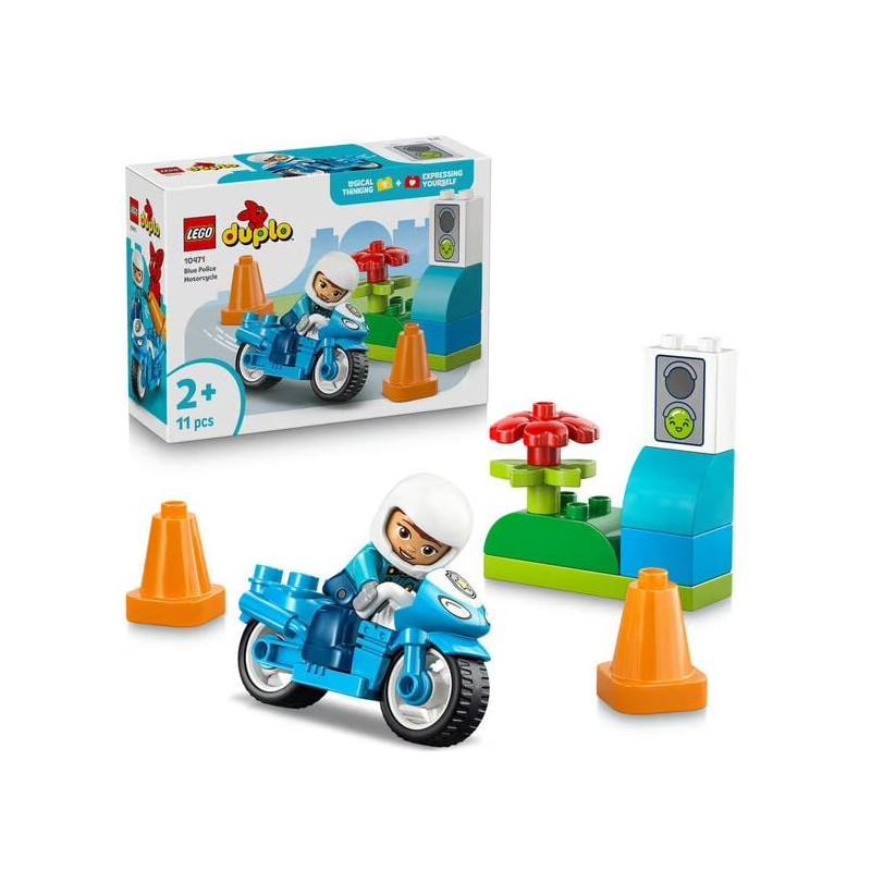 gioco da costruzione lego 10471 duplo my town la motocicletta blu