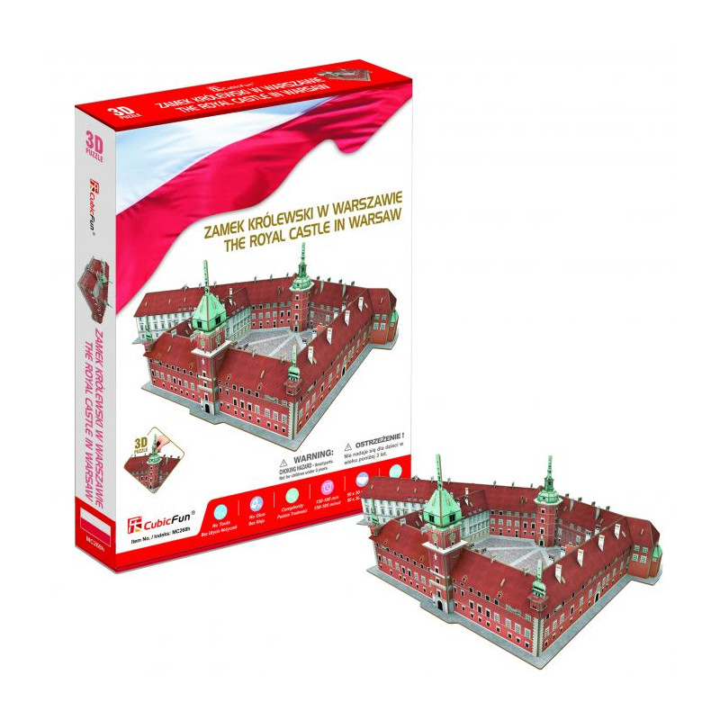 puzzle 3d cubicfun castello reale di varsavia 105pz [wzcubd0uh020268]