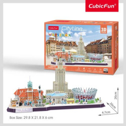 cubicfun - puzzle 3d, cityline warsaw [wzcubd0uh020271]