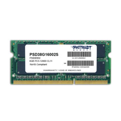 ram so-dimm ddr3 8gb patriot sl 1600mhz