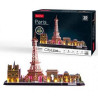 puzzle cubicfun city line parigi 3d led 115pz [wzcubd0uh005256]